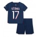 Paris Saint-Germain Vitinha Ferreira #17 Kopio Lastenvaatteet Koti Pelipaita Lasten 2023-24 Lyhyet Hihat (+ shortsit)